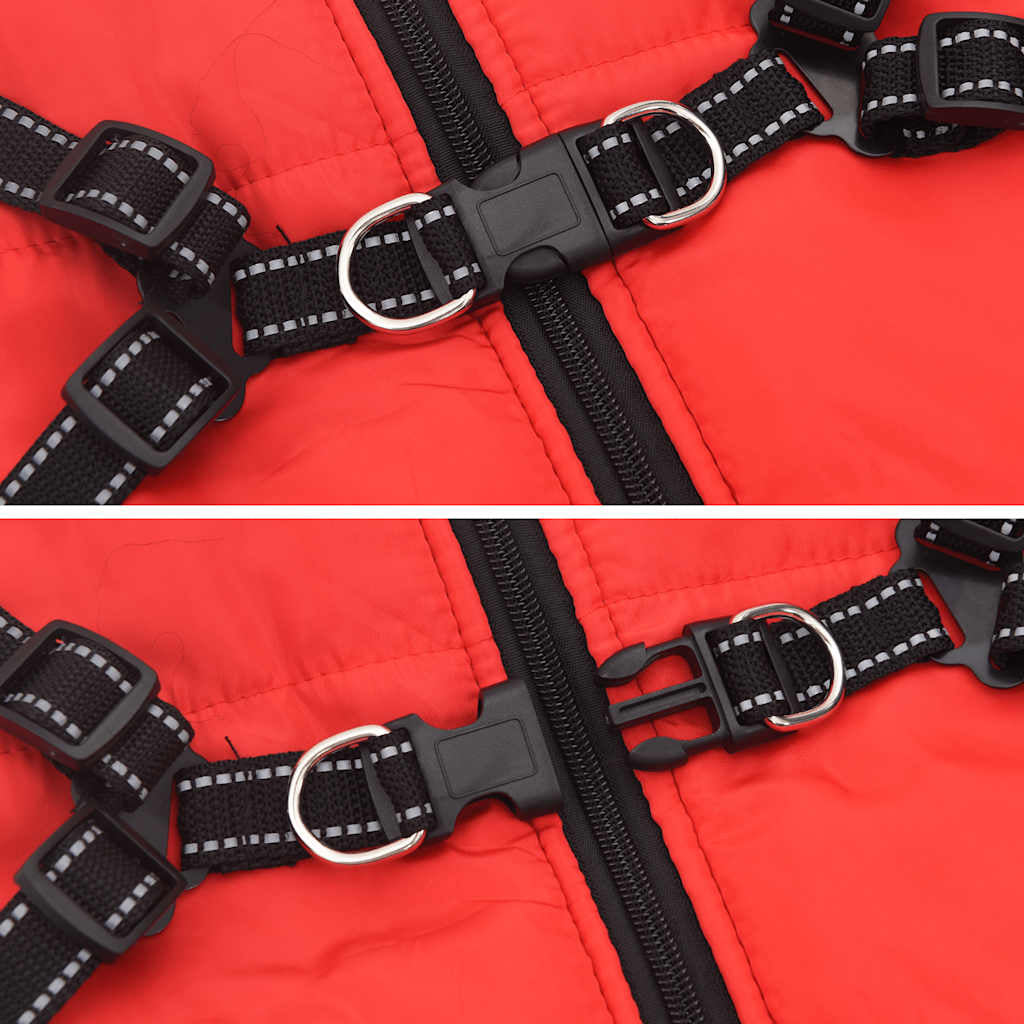 Hundemantel Hundejacke Hundeweste Mit Geschirr Wasserdicht Reflektierend Vidaxl