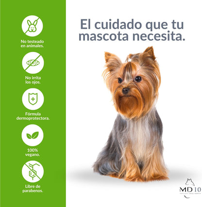 MD10 Hundeshampoo Gegen Geruch - Shampoo Für Hunde - Hundeshampoo Gegen Juckreiz - Hunde Shampoo Fellpflege Yorkshire Terrier - Hundeshampoo Sensitiv Vegan Und Biologisch Abbaubar 750Ml